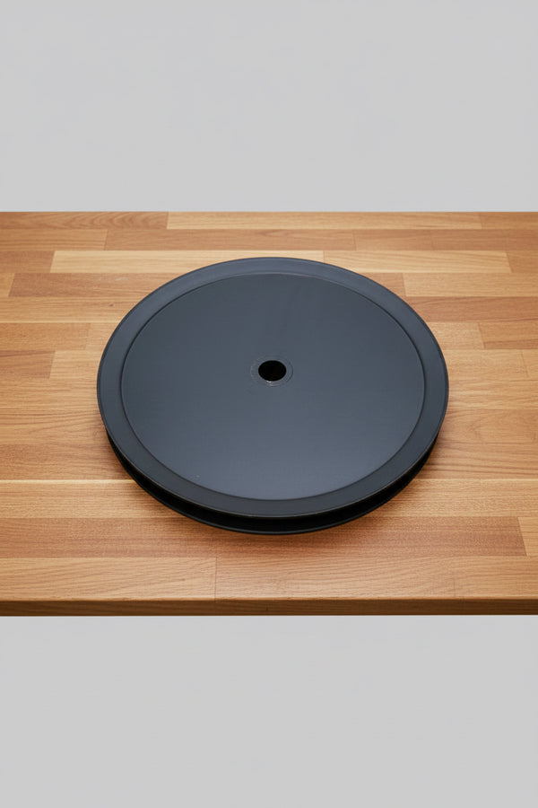 extractomat, mat washer, 10 inch outer diameter, belt pulley, black
