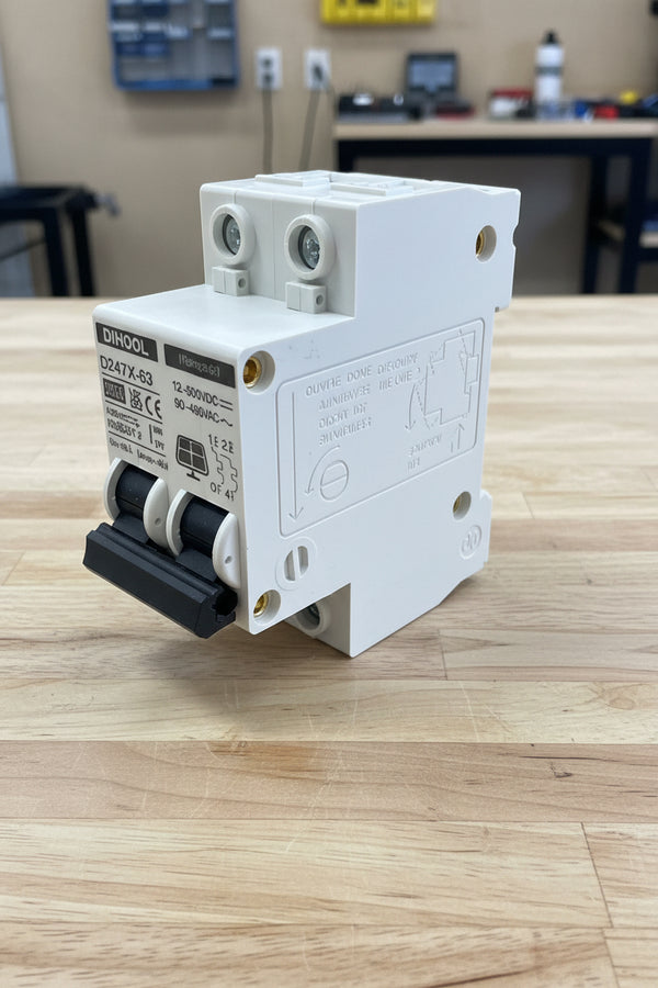30 amp double pole breaker with din rail mount