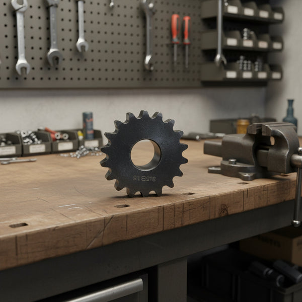extractomat, matwasher, chain gear, sprocket, 18 tooth, 35 pitch, black